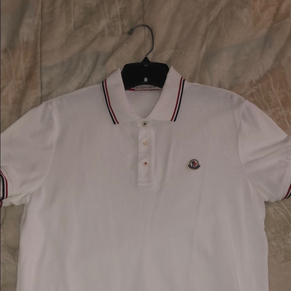 White moncler polo